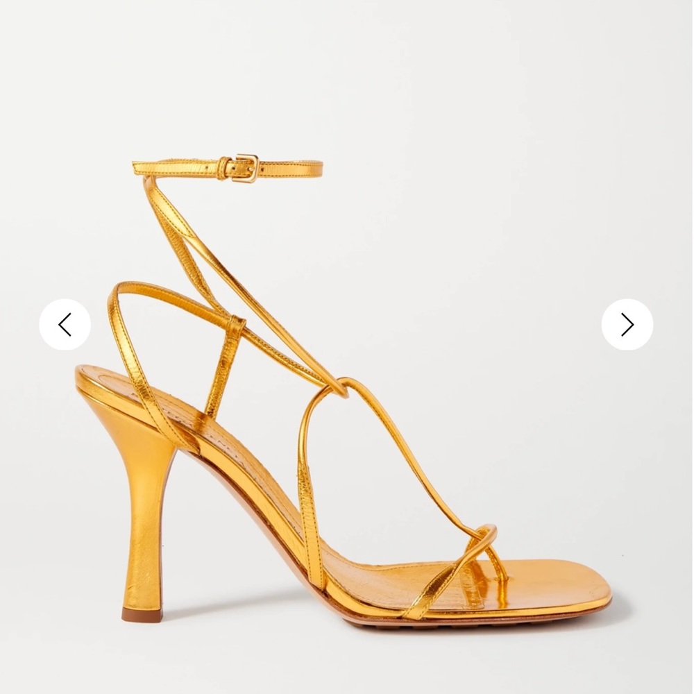 Bottega Venetia metallic leather sandals